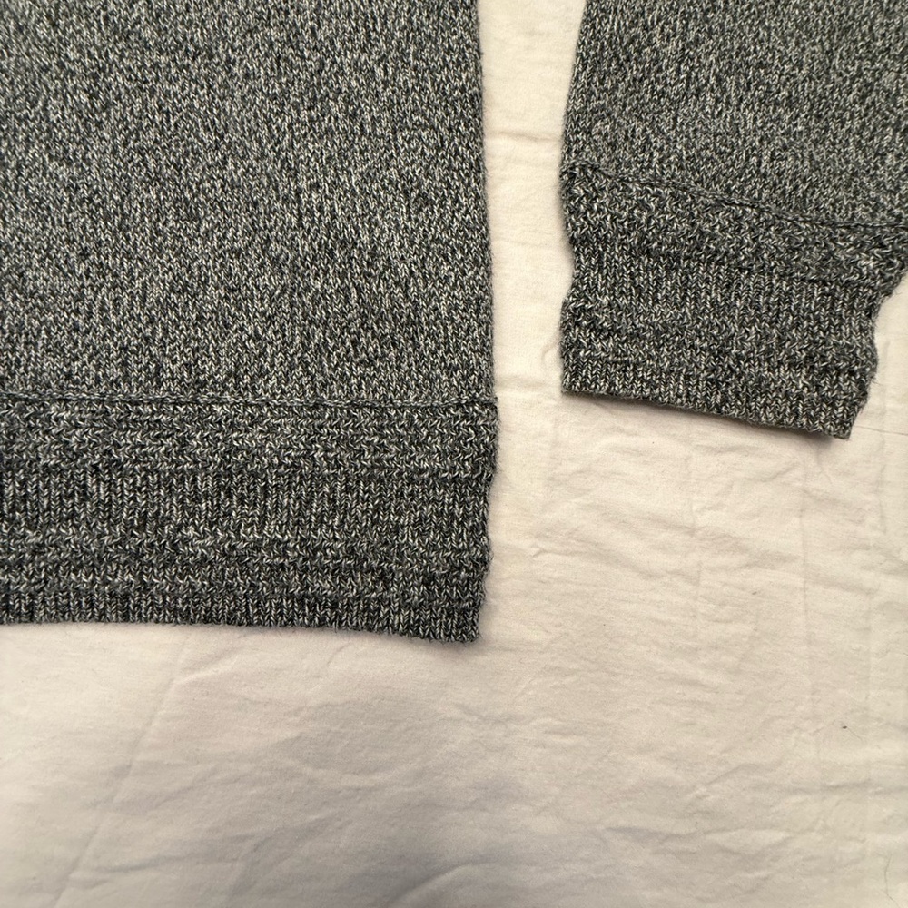 J. Crew Men's Charcoal Melange Zip-Up Sweater Size M - Picture 2 of 4